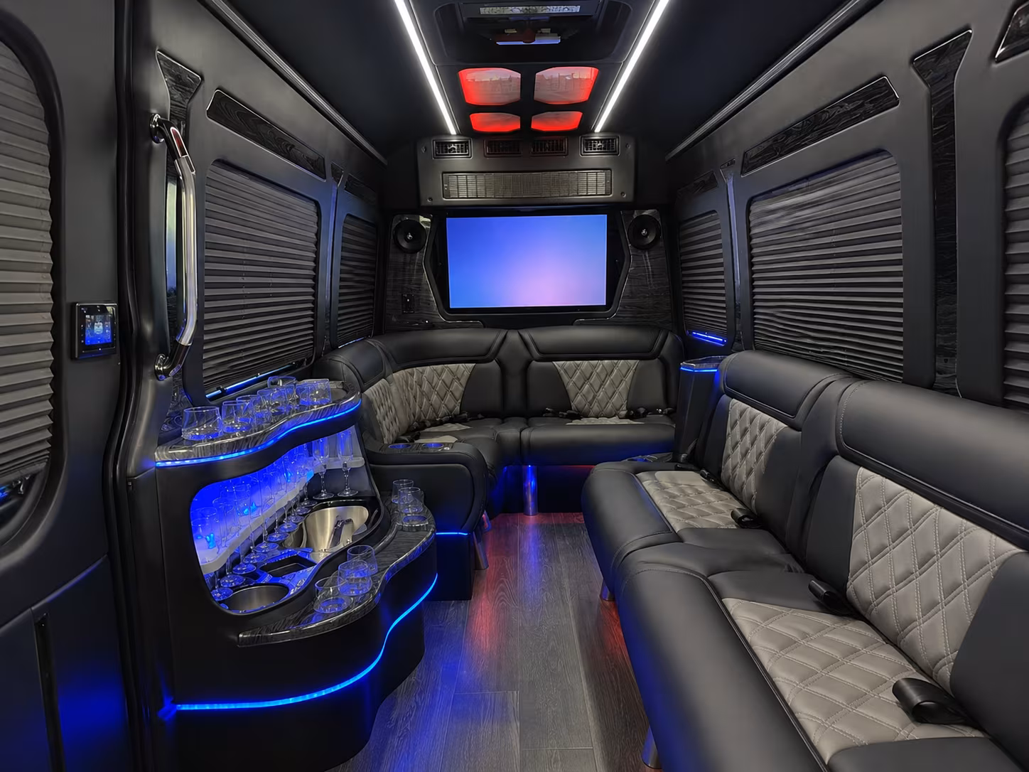 Baltimore Airport Shuttle & Transportation party bus interior