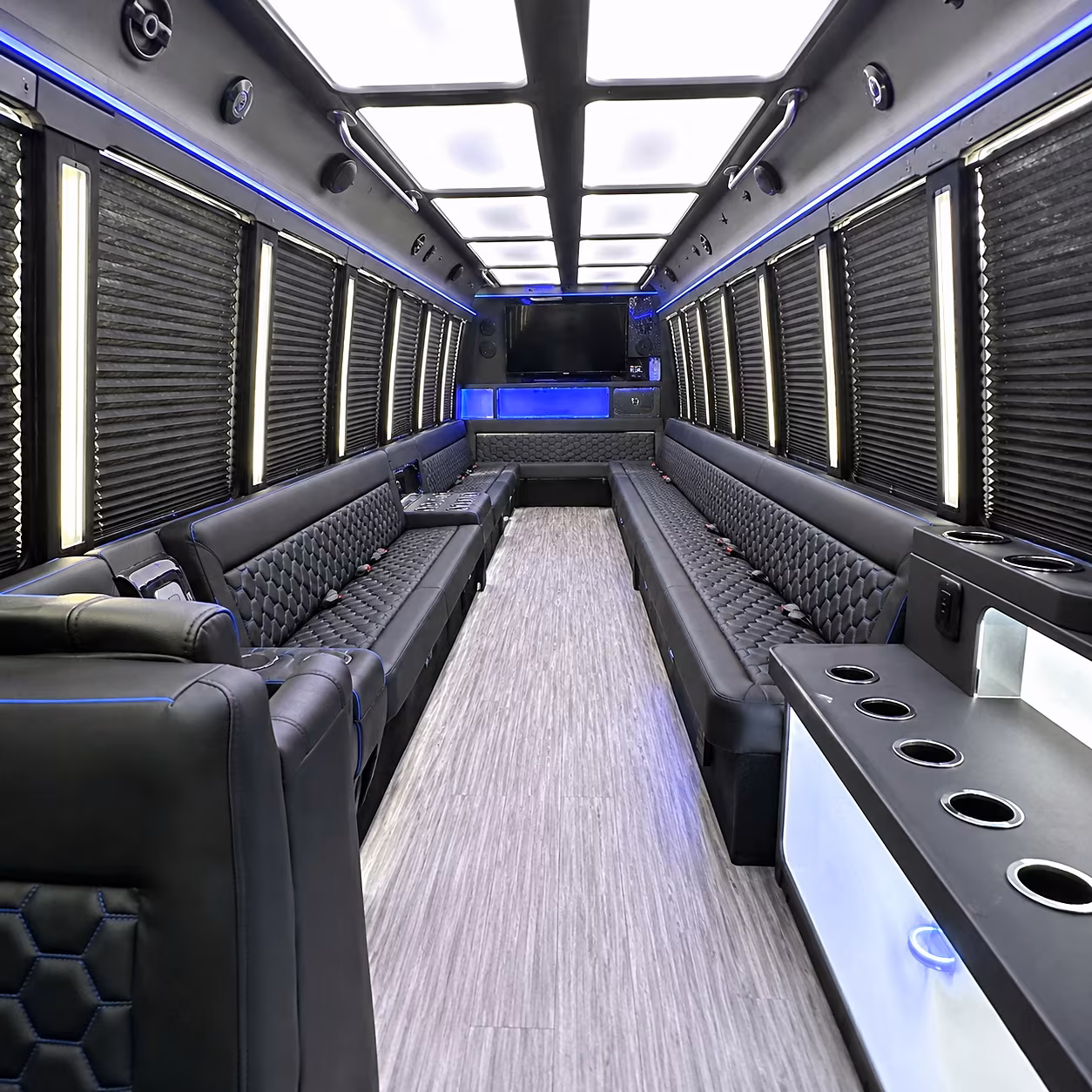 Baltimore Bachelor & Bachelorette Transportation party bus interior