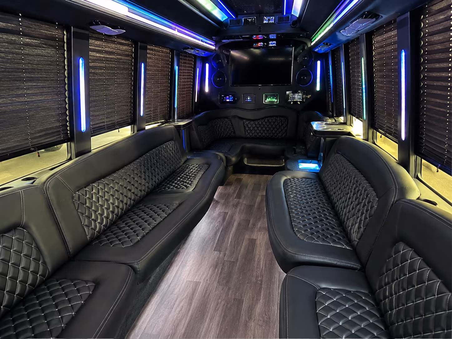 Baltimore Birthday, Sweet 16, & Quinceañera Transportation party bus exterior