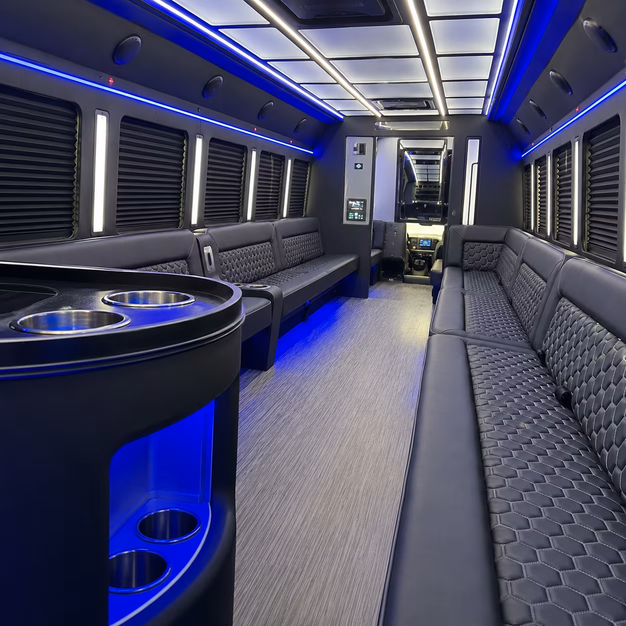 Baltimore Birthday, Sweet 16, & Quinceañera Transportation party bus exterior
