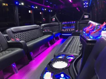 Newport News 15 Passenger Party Bus Interior