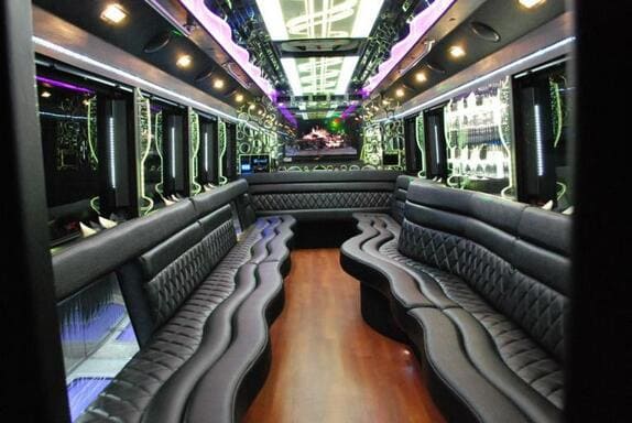 Newport News 25 Passenger Limo bus Interior