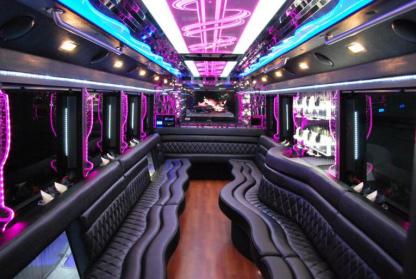 Newport News 50 Passenger Party Bus Interior
